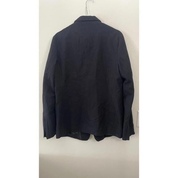 CROQUIS BLACK BOILED WOOL 1 BUTTON BLAZER - Picture 6 of 9